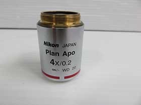Nikon ニコン 対物レンズ Plan Apo 4× 0.2 ∞ – WD20 中古