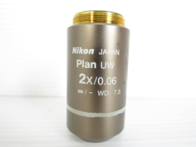 Nikon plan UW 2x/0.06 ∞/- WD 7.5 対物レンズ 中古